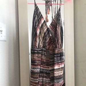 Spaghetti strap romper with cross cross back